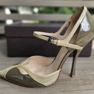 Bottega Veneta Scarpa Pelle S. Cuoio Patent Leather D' Orsay Pump, Size 5 1/2